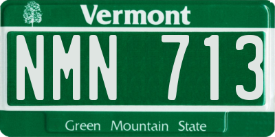 VT license plate NMN713