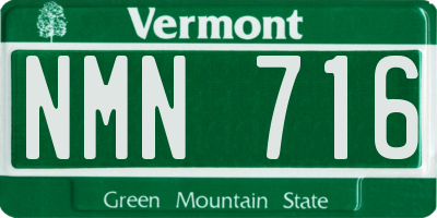 VT license plate NMN716