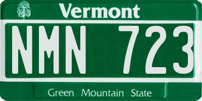 VT license plate NMN723
