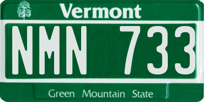 VT license plate NMN733
