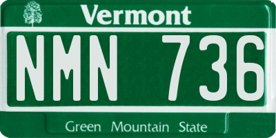 VT license plate NMN736
