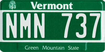 VT license plate NMN737