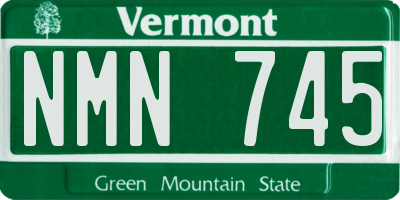 VT license plate NMN745