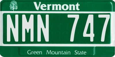 VT license plate NMN747