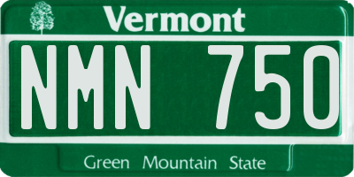 VT license plate NMN750