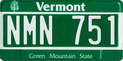VT license plate NMN751