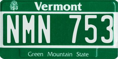 VT license plate NMN753