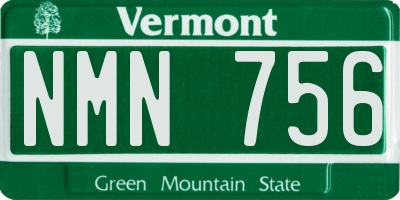 VT license plate NMN756