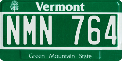 VT license plate NMN764