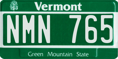 VT license plate NMN765