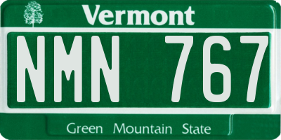 VT license plate NMN767