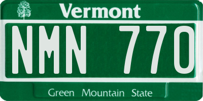 VT license plate NMN770