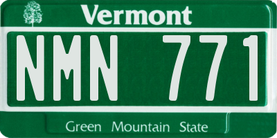 VT license plate NMN771