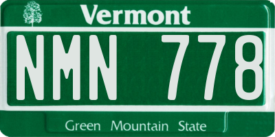 VT license plate NMN778