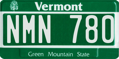VT license plate NMN780