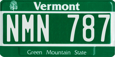 VT license plate NMN787