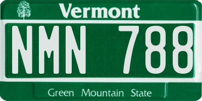 VT license plate NMN788