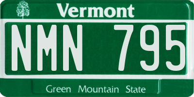 VT license plate NMN795