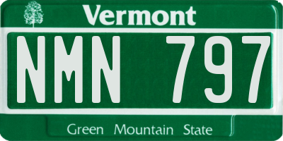 VT license plate NMN797