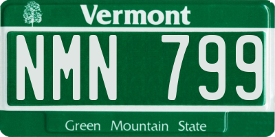 VT license plate NMN799