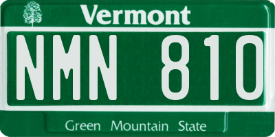 VT license plate NMN810