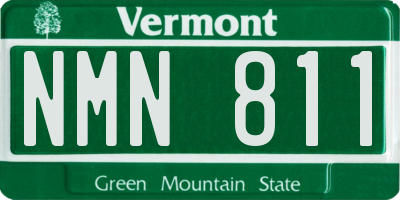 VT license plate NMN811