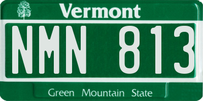 VT license plate NMN813