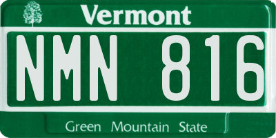 VT license plate NMN816