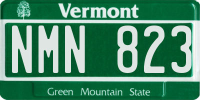 VT license plate NMN823