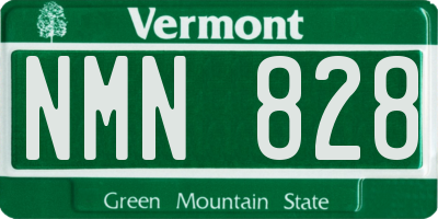 VT license plate NMN828