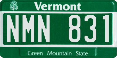 VT license plate NMN831