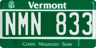 VT license plate NMN833