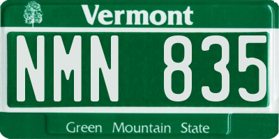 VT license plate NMN835