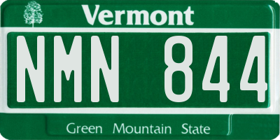 VT license plate NMN844