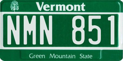 VT license plate NMN851