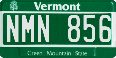 VT license plate NMN856