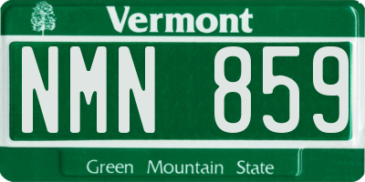 VT license plate NMN859