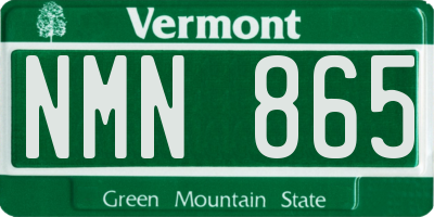 VT license plate NMN865