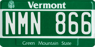VT license plate NMN866