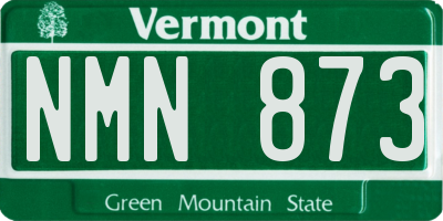 VT license plate NMN873
