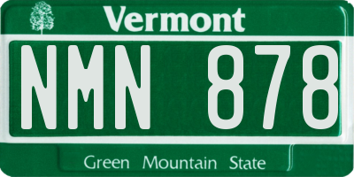 VT license plate NMN878