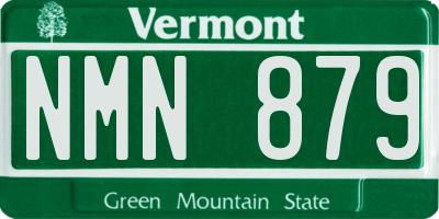 VT license plate NMN879
