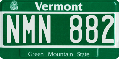 VT license plate NMN882