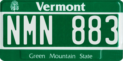 VT license plate NMN883