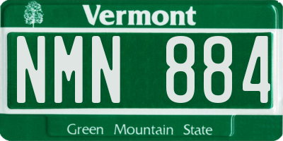 VT license plate NMN884
