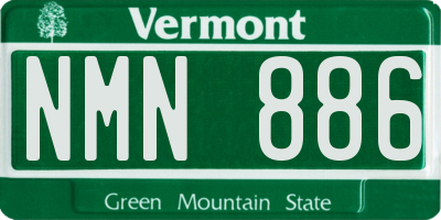 VT license plate NMN886