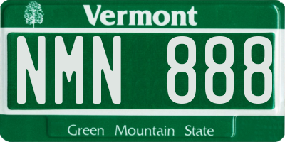 VT license plate NMN888
