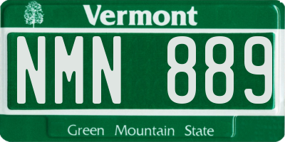 VT license plate NMN889