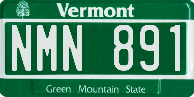 VT license plate NMN891