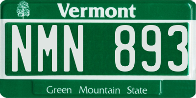 VT license plate NMN893